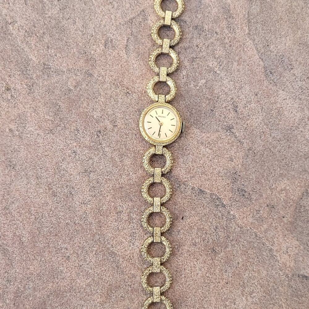 Vtg Seiko Gold Tone Automatic Wind-up Watch - Picture 3 of 11